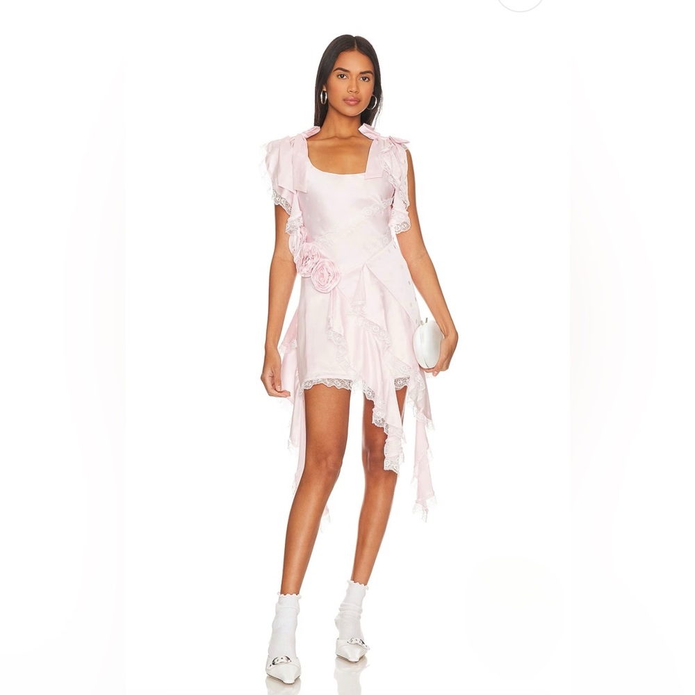 For Love & Lemons Alaia Mini Dress in Pink